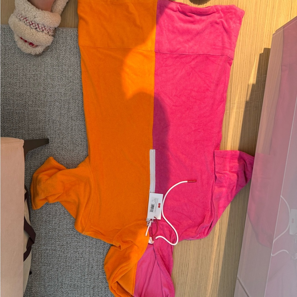 Solid and Striped  Orange and Pink Swim Coverups